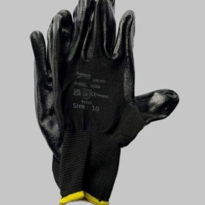 Black PU Coated Palm Gloves 1959APH