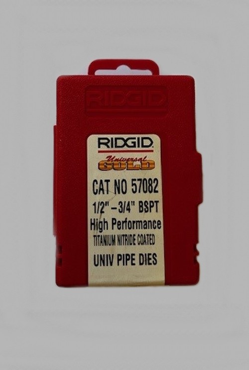 Ridgid Gold Dies 1/2" to 3/4" HS SS. BSPT 57082